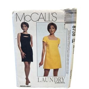 McCall's 8738 Misses' Lined Dresses Pattern Sizes 4-8 Laundry By Shelli Segal